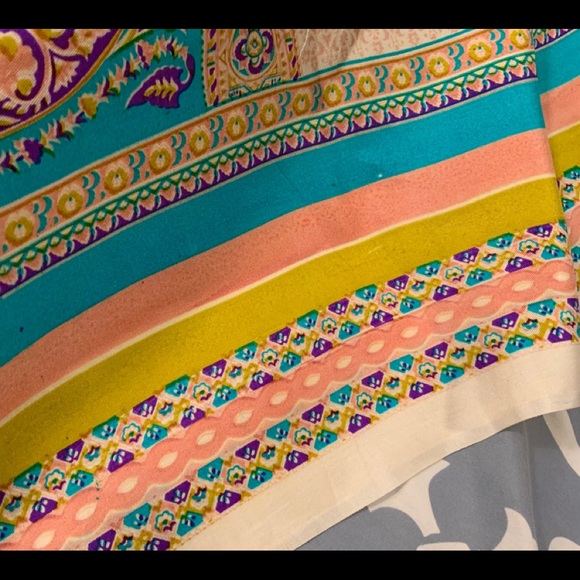 Large silk handmade blockprint scarf/shawl/dupahta - Picture 5 of 7